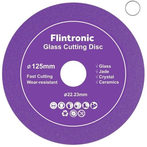 Disques de coupe diamant pour carrelage et verre – Lot de 5 disques 125 mm × 22,23 mm, idéaux pour bouteilles, porcelaine, jade, granit