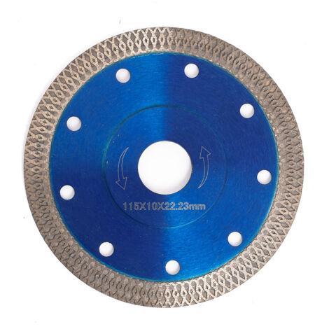 Disques de coupe diamantés 115 mm x 1,2 x 22,2 mm - Coupe rapide humide et sèche sur béton, marbre, carreaux de céramique, carreaux de granit, plâtre, disques de coupe pour meuleuse d'angle de 11,5 cm