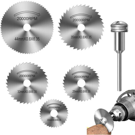Disques de Coupe pour Dremel, HSS, Lame Mini Scie Circulaire pour Couper Bois, Plastique et Métal