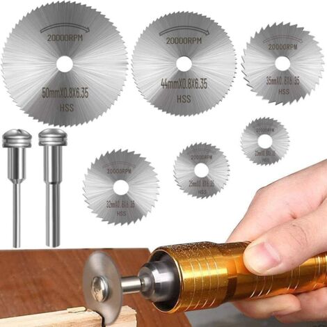 Disques de Coupe pour Dremel Outil Rotatif, HSS, Lame Mini Scie Circulaire pour pour la Coupe du bois, Plastique et Métal