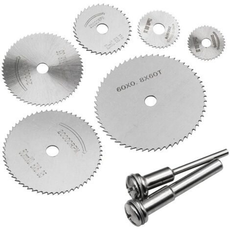 Disques de Coupe pour Outil Rotatif, Lames de Perceuse à Disque, Disques de coupe HSS, Lames de scie en acier rapide, Lame Mini Scie Circulaire pour la Coupe du bois, Plastique et Métal (8 Pièces)