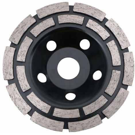 Disques de meulage diamantés, diamant de meulage du béton 125 x 22,2 mm double rangée, meule diamantée universelle