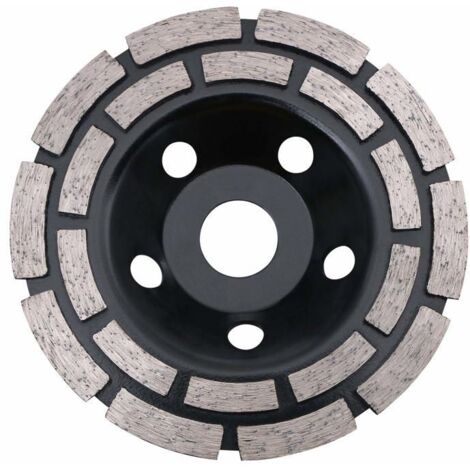 Disques de meulage diamantés, diamant de meulage du béton 125 x 22,2 mm double rangée, meule diamantée universelle