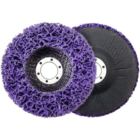Disques de Nettoyage, Disque Abrasif pour Meuleuse d’Angle 2 Pcs Disque de Nettoyage en Acier Inoxydable 125mm Disque de Nettoyage Abrasif