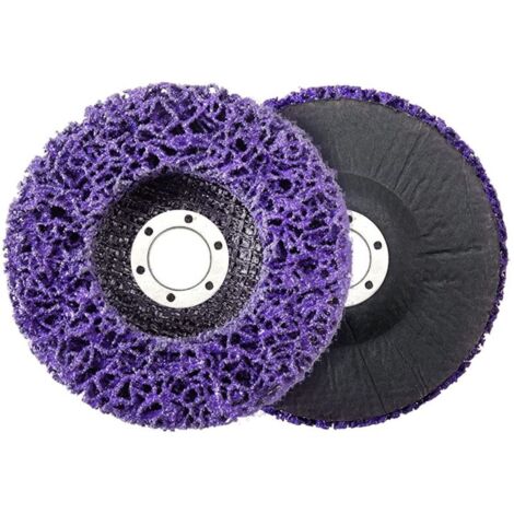 Disques de Nettoyage, Disque Abrasif pour Meuleuse d’Angle 2 Pcs Disque de Nettoyage en Acier Inoxydable 125mm Disque de Nettoyage Abrasif