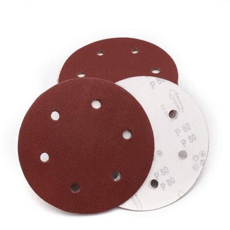 Disques de papier de verre auto-adhésifs, 10 feuilles, 9 pouces, 6 trous, grain 40-2000, outil de ponçage pour meubles