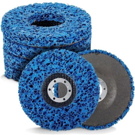 Disques de polissage à lamelles en fibre de nylon, Lot de 10 disques de décapage pour meuleuse d'angle, 115 mm, 4, 5 pouces, pour enlever la peinture, la rouille, les soudures, l'oxydati