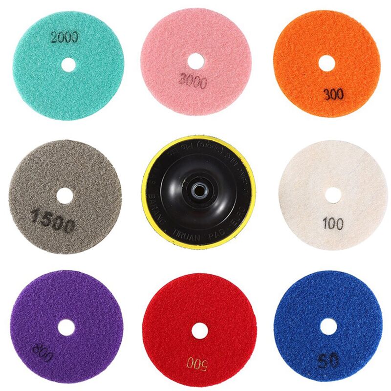 Ineasicer - Disques de polissage diamantés humides pour granit, béton et marbre 100mm