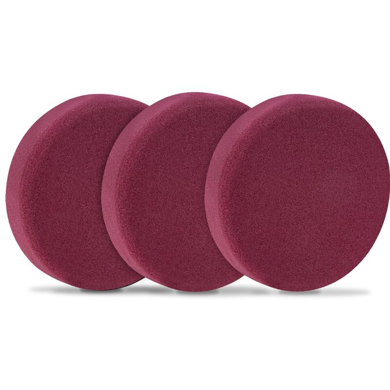 Vonroc - Disques de polissage en mousse pour polisseuses – 150mm, 3 pcs – rouges
