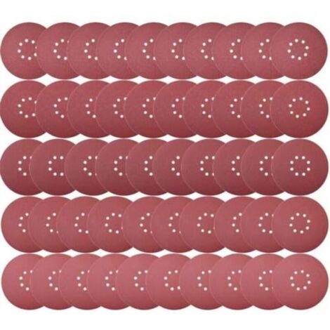 Disques de Ponçage 225 mm 50 Pièces Grain P40 8 Trous Disques Abrasifs 225 mm Ronds Papier Abrasif for Ponceuse pour Cloisons Sèches Ponceuse Girafe