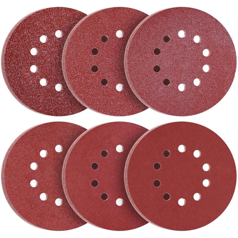 Disques de Ponçage 225 mm 60 Pièces Grain P40 P60 P80 P120 P240 P320 10 Trous Disques Abrasifs 225 mm Ronds Papier Abrasif for Ponceuse pour Cloisons
