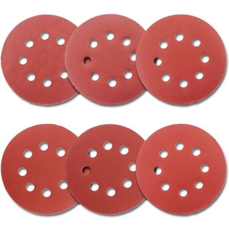 Disques de Ponçage à Crochet et Boucle de125mm pour Ponceuse Orbitale, Papier de Verre Assorti 1000/800/600/400/320/240, pour le Ponçage en Plastique Du Bois Automobile, 60 PCS - RWOutillage  Accessoi
