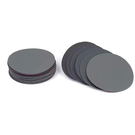 Disques de Ponçage à l'eau Ronds secs et Humides Grain 600/800/1000/1200/1500/2000 Crochet et Boucle Disque de Papier Abrasif Feuille de Sable 30pcs / lot 3 Pouces 75mm Ensemble Varié