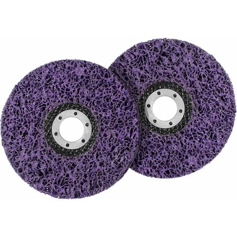 Disques de ponçage Disque Abrasif pour Meuleuse dAngle 2 Pcs Disque de Nettoyage en Acier Inoxydable 125mm Disque de Nettoyage Abrasif CSD pour Enlever la Rouille de la Peinture Accessoire de Meuleu