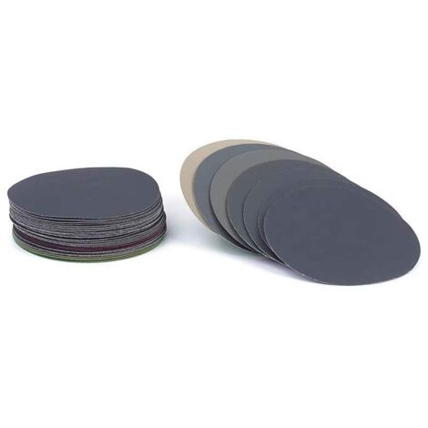 Disques de Ponçage secs Humides à l'eau Ronde Grain 800/1000/1200/1500/2000/2500/3000 Feuille de Sable Pour Disque de Papier Abrasif à Crochet et à Boucle 35pcs / Lot 125mm 5 Pouces Ensemble Varié