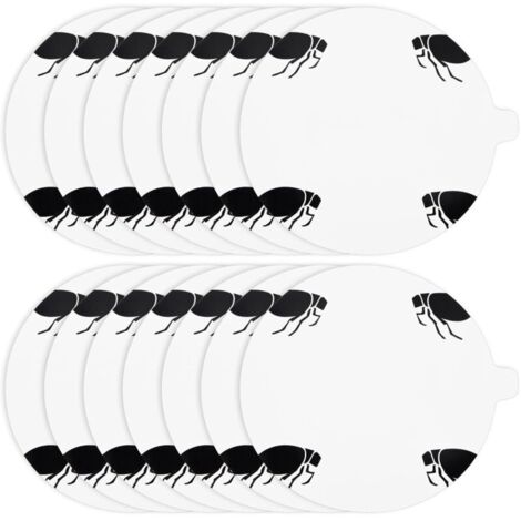 Disques de recharge pour pièges à puces - Lot de 36 plaques de colle adhésive naturelle de 10.9 cm, non toxique, compatible avec la plupart des pièges à puces.