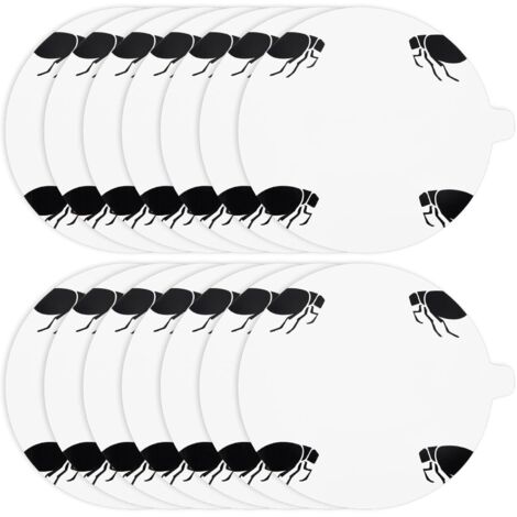 Disques de recharge pour pièges à puces - Lot de 36 plaques de colle adhésive naturelle de 10.9 cm, non toxique, compatible avec la plupart des pièges à puces.