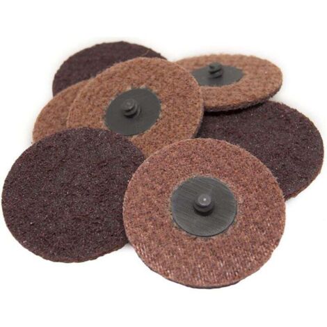 Disques de réglage de surface en nylon à changement rapide de 3 pouces pour le ponçage et le polissage de la peinture. Supports mâles en R à utiliser avec une meuleuse à matrice - 25 pièces (moyen)