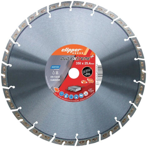 Disques diamant - EXTREME BETON Ø350 mm NORTON CLIPPER