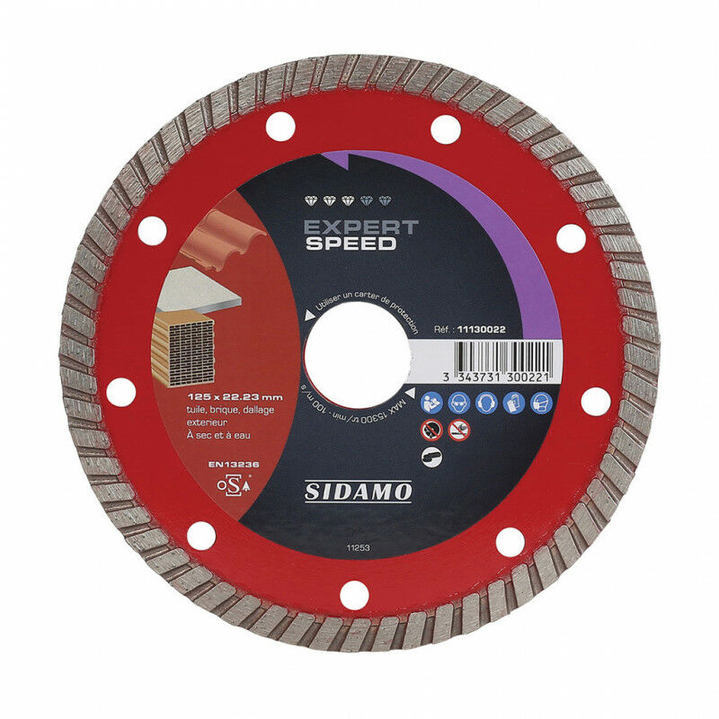 Sidamo - Disque diamant Brique / Tuile Ø125 x 22,23 x H7 mm Expert Speed