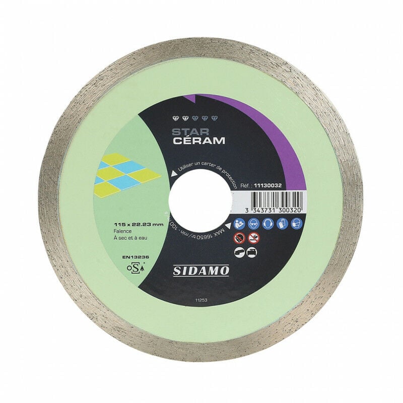 Sidamo - Disque diamant Carrelage Ø115 x 22,23 x H7 mm Star Céram