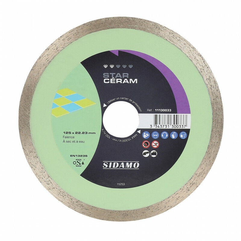 Finish - Disque diamant Carrelage Ø125 x 22,23 x H7 mm Star Céram sidamo