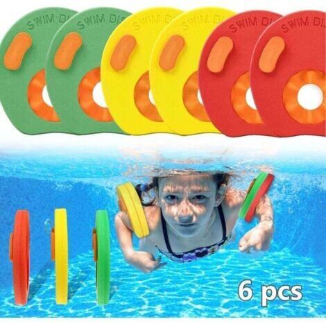 Disques flottants de natation Brassard de natation en mousse EVA 6 pièces, Disques flottants pour en