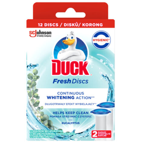 Disques fraîcheur Orbico Duck Eucalyptus - Double recharge, fraîcheur longue durée, 72 ml