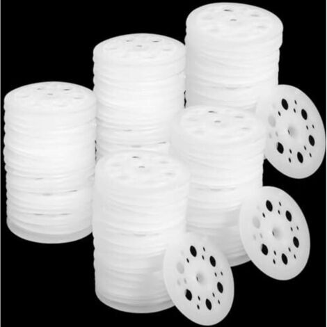 Disques isolants 400 pièces Rondelles PP Panneaux en mousse 46 mm Rondelles en plastique pour la fixation et le support des panneaux isolants Disques d'isolation pour plafond (400)