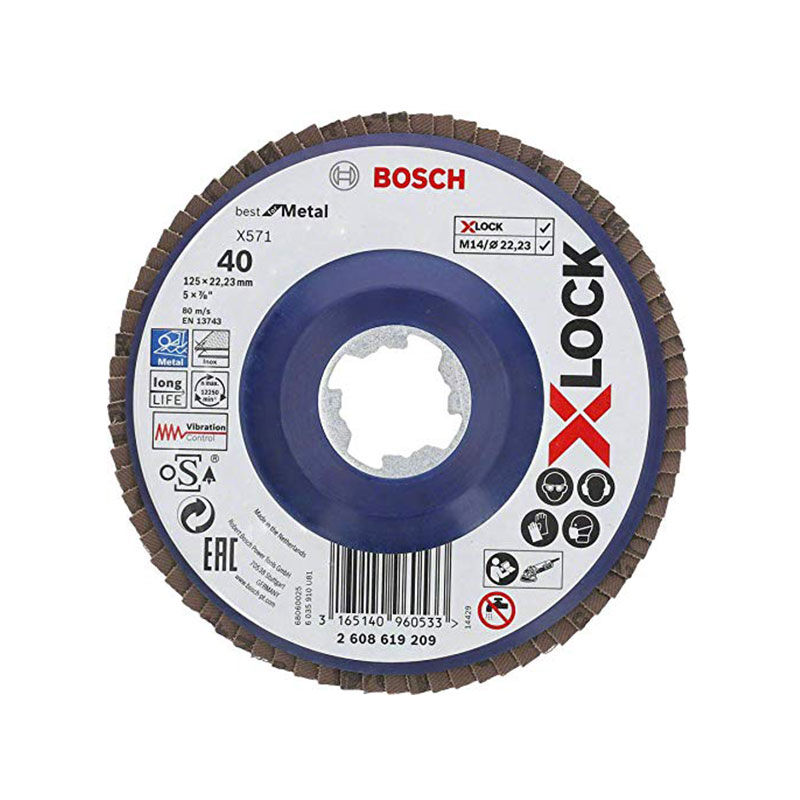 

Disques X-Lock lamelle plat Best Metal BOSCH Ø125 Grain 80 - Lot de 10 - 2608619211