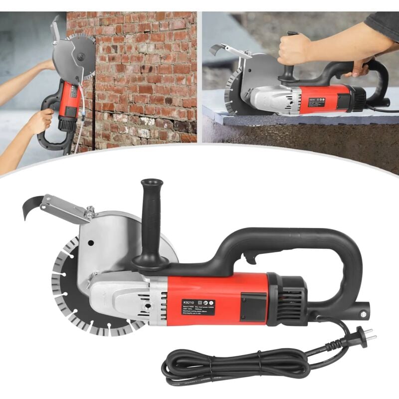 Disqueuse à béton, Scie à Béton à Fil Électrique, Scie à Béton, Machine De Séparation De Béton Électrique, profondeur de coupe de 68 mm, coupe la