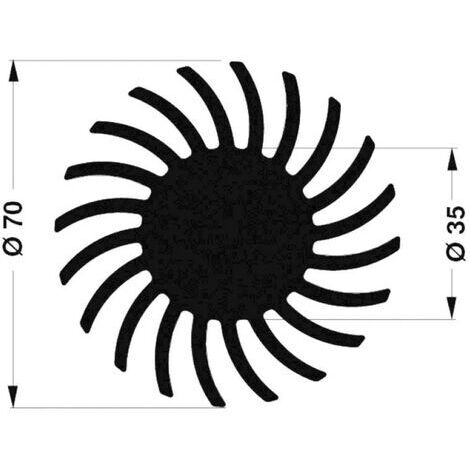 Dissipateur pour LED Fischer Elektronik SK 571 20 SA 10021483 2.15 K/W (Ø x H) 70 mm x 20 mm 1 pc(s)