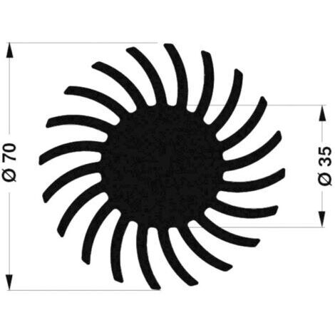 Dissipateur pour LED Fischer Elektronik SK 571 50 SA 10021489 1.45 K/W (Ø x H) 70 mm x 50 mm 1 pc(s)