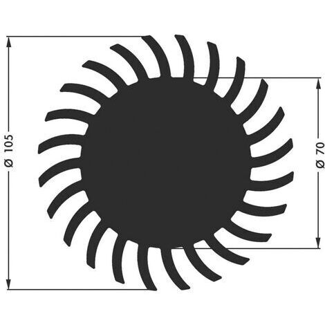 Dissipateur pour LED Fischer Elektronik SK 584 20 SA 10021655 1.75 K/W (Ø x H) 105 mm x 20 mm 1 pc(s)