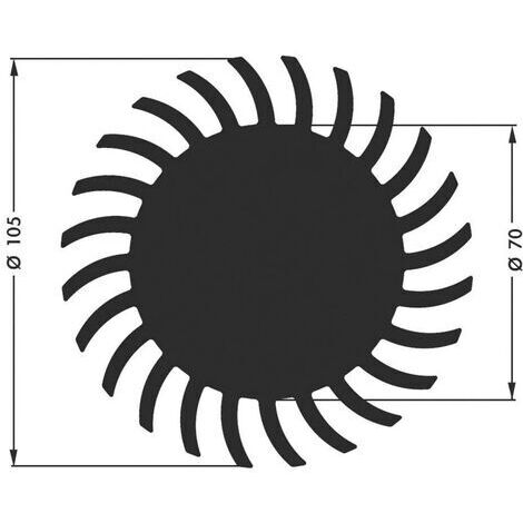 Dissipateur pour LED Fischer Elektronik SK 584 25 SA 10021657 1.5 K/W (Ø x H) 105 mm x 25 mm 1 pc(s)
