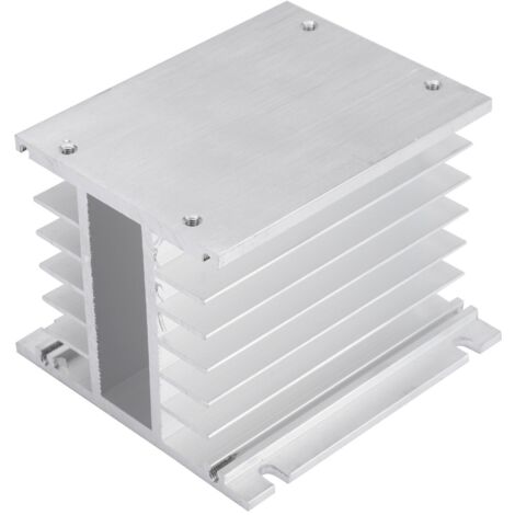 Dissipateur thermique SSR, dissipateur thermique triphasé en alliage d'aluminium fiable pour l'installation DIN de dissipation