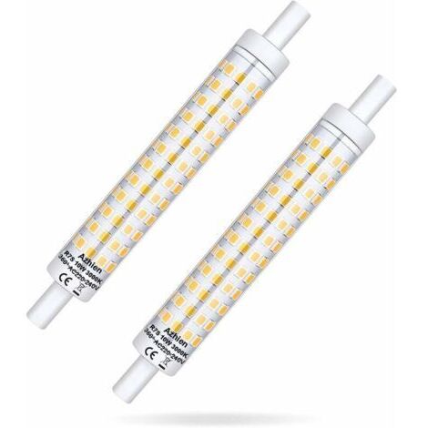 Dissipation thermique en céramique r7s ampoule d'inondation lumière à 360 degrés gradation 10W 220-240V blanc chaud 3000K