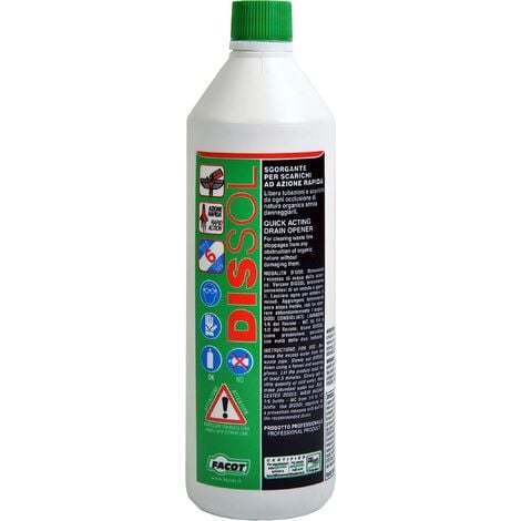 FACOT CHEMICALS Dissol disgorgante per scarichi ad azione rapida 1 litro facot dis1000e