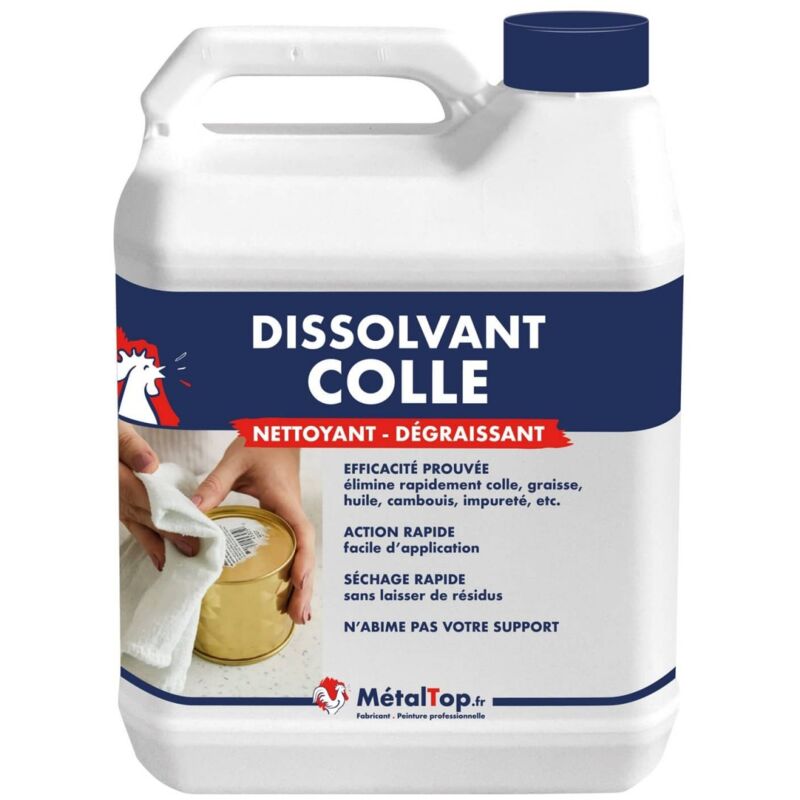 Metaltop - Dissolvant Colle - 5 l - Incolore