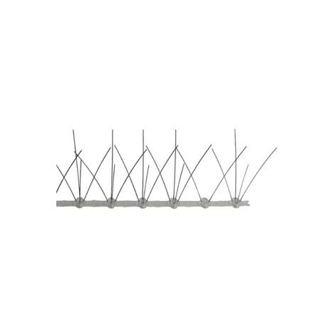 DISSUASORE VOLATILI PER MURETTO BASE IN PLASTICA E SPILLI INOX- - cm.50x12h. - 60 pezzi