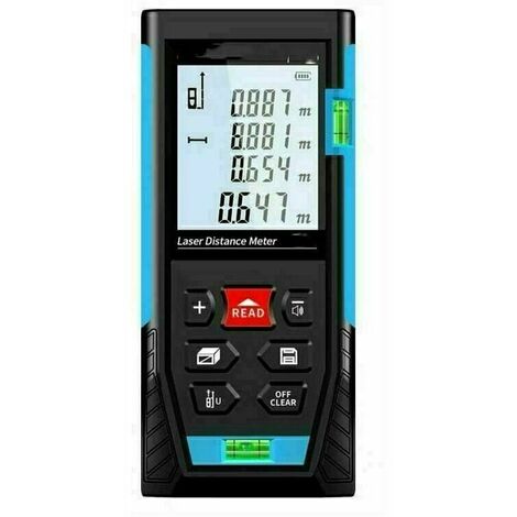 Distanziometro laser da 50 m, misuratore laser, calcola la distanza del volume superficiale, funzione Pitagora, memorizza 99 dati, funzione mute, IP54 - LKBD