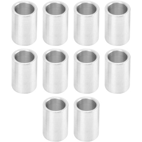 Distanzmuttern aus Aluminium, 10 Stück, 8 mm Außendurchmesser, 6 mm Innendurchmesser, eloxiert