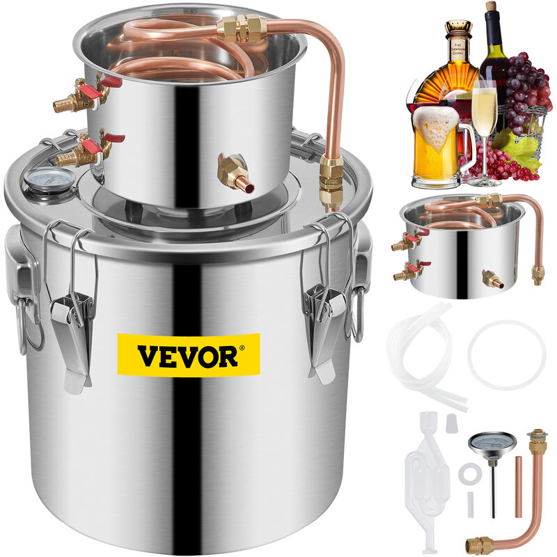 12L Cuve de Fermentation Acier Inox, Stockage de Brassage Bouilloire, Kit De Brassage, Distillateur, Usage Professionnel Ou Domestique - Vevor