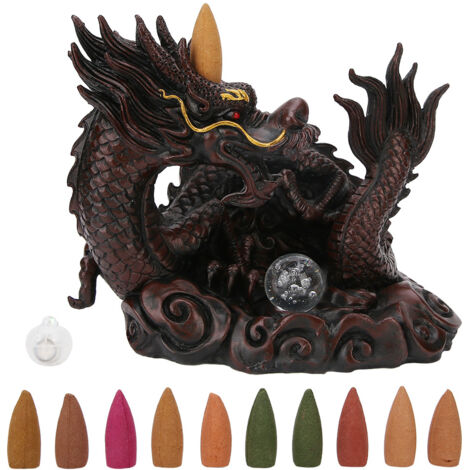 Distinctive Dragon Shape Backflow Incense Burner Holder Ornamental Home Ornament Decor