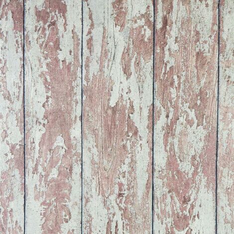 Distressed Wooden Panel Wallpaper Painted Wood Effect Vinyl Paste The Wall