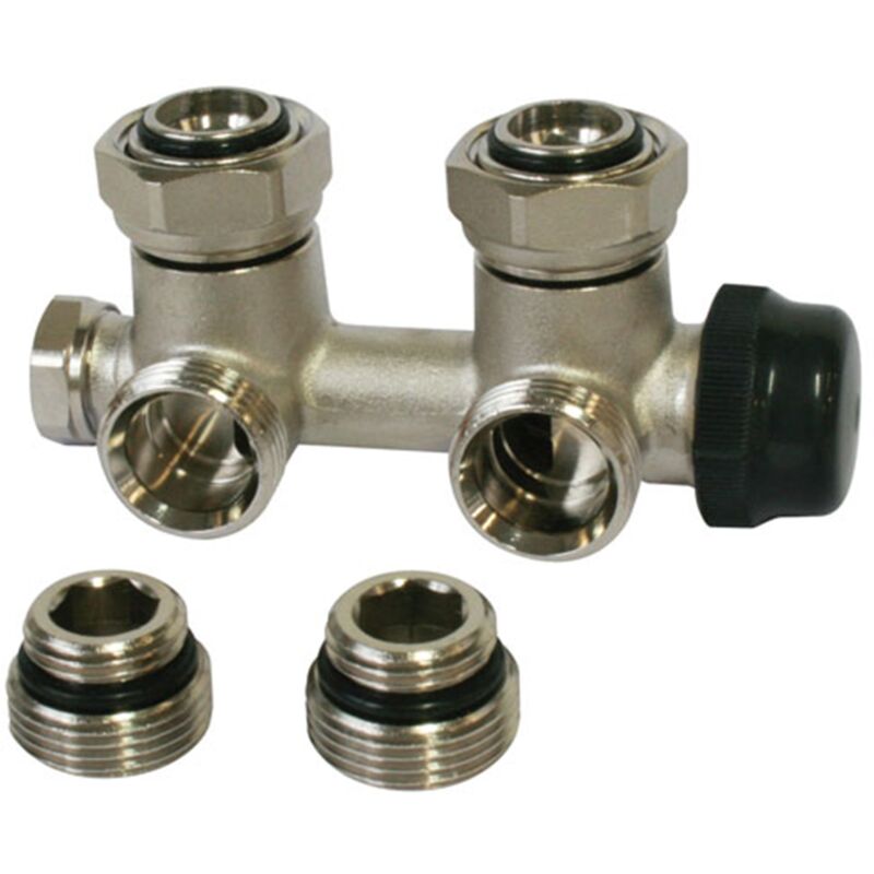 Distributeur thermostatisable bitube pour raccordement mural - 3/4 ek Somatherm