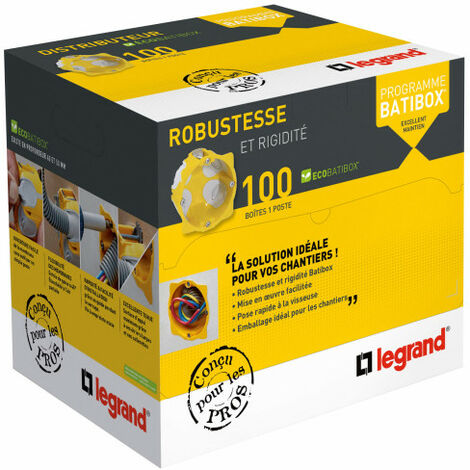 Distributeur de 100 boîtes Ecobatibox - Profondeur 50mm - Distribox - 080013 - Legrand