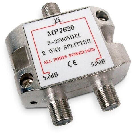 DISTRIBUIDOR ANTENA COAXIAL 1 ENT/2 SAL 5DB