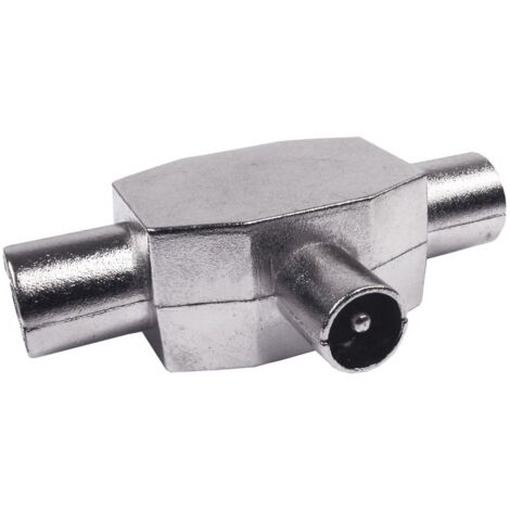 Distribuidor antena coaxial 1 macho 2 hembras blin axil