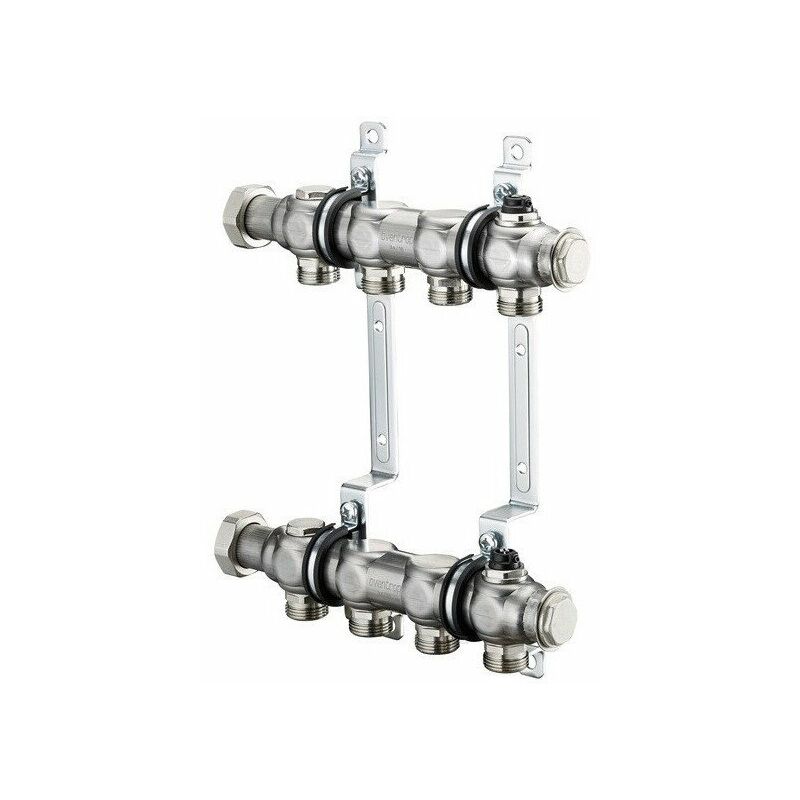 

Oventrop - Distribuidor de acero inoxidable Multidis SH para conexión de radiador, G 3 / 4Z AG 2 círculos